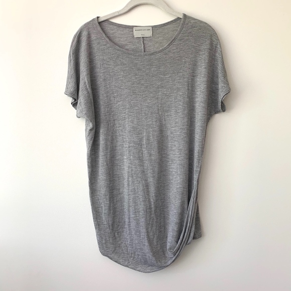 Modern Citizen Tops - Modern Citizen Draped Grey Tee